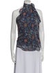 Veronica Beard Silk Floral Print Blouse