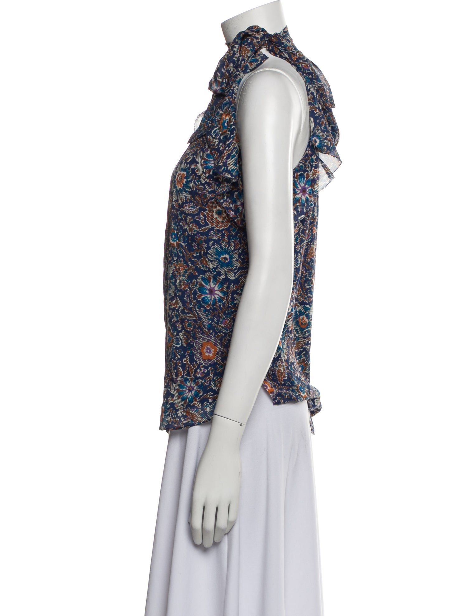 Veronica Beard Silk Floral Print Blouse