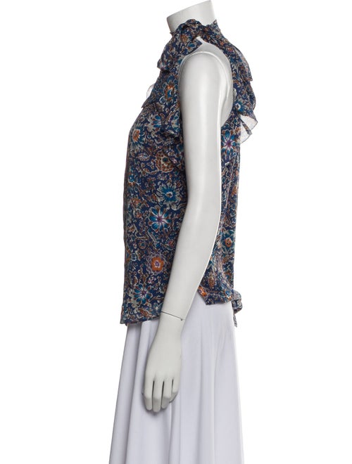 Veronica Beard Silk Floral Print Blouse