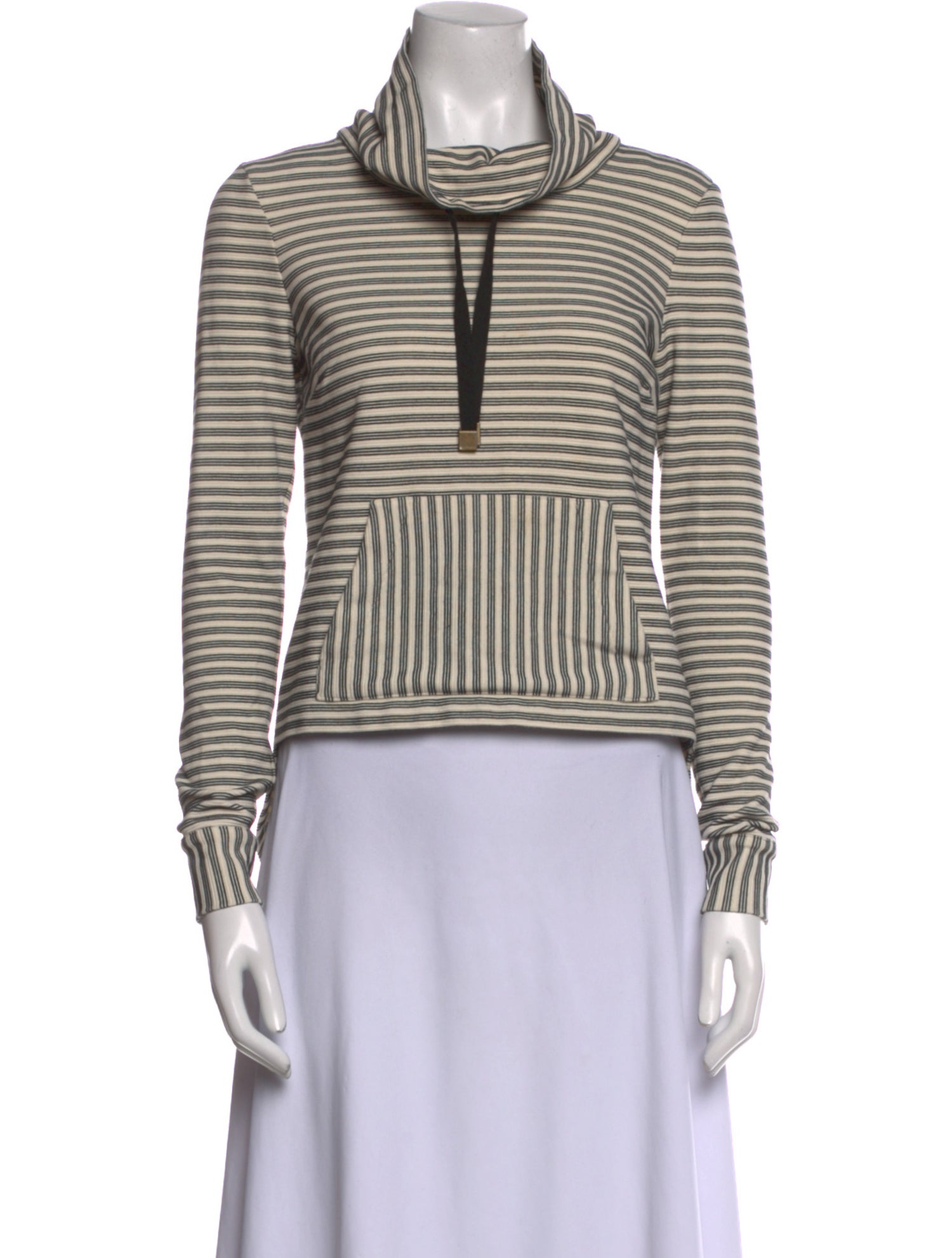 Veronica Beard Striped Turtleneck Sweatshirt