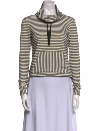 Veronica Beard Striped Turtleneck Sweatshirt