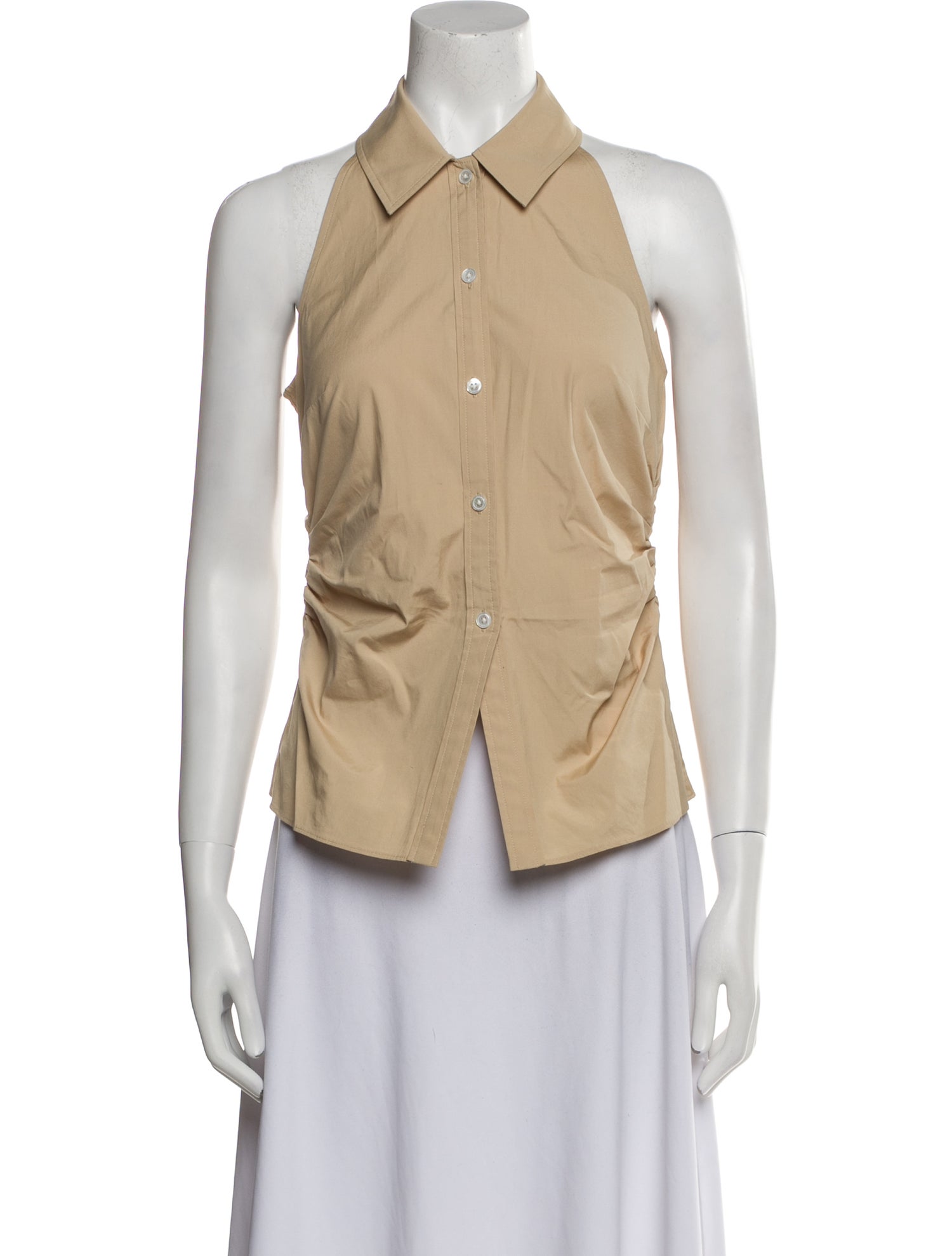 Veronica Beard Sleeveless Button-Up Top