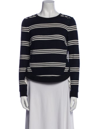 Veronica Beard Striped Crew Neck Top