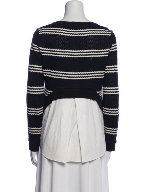 Veronica Beard Striped Crew Neck Top
