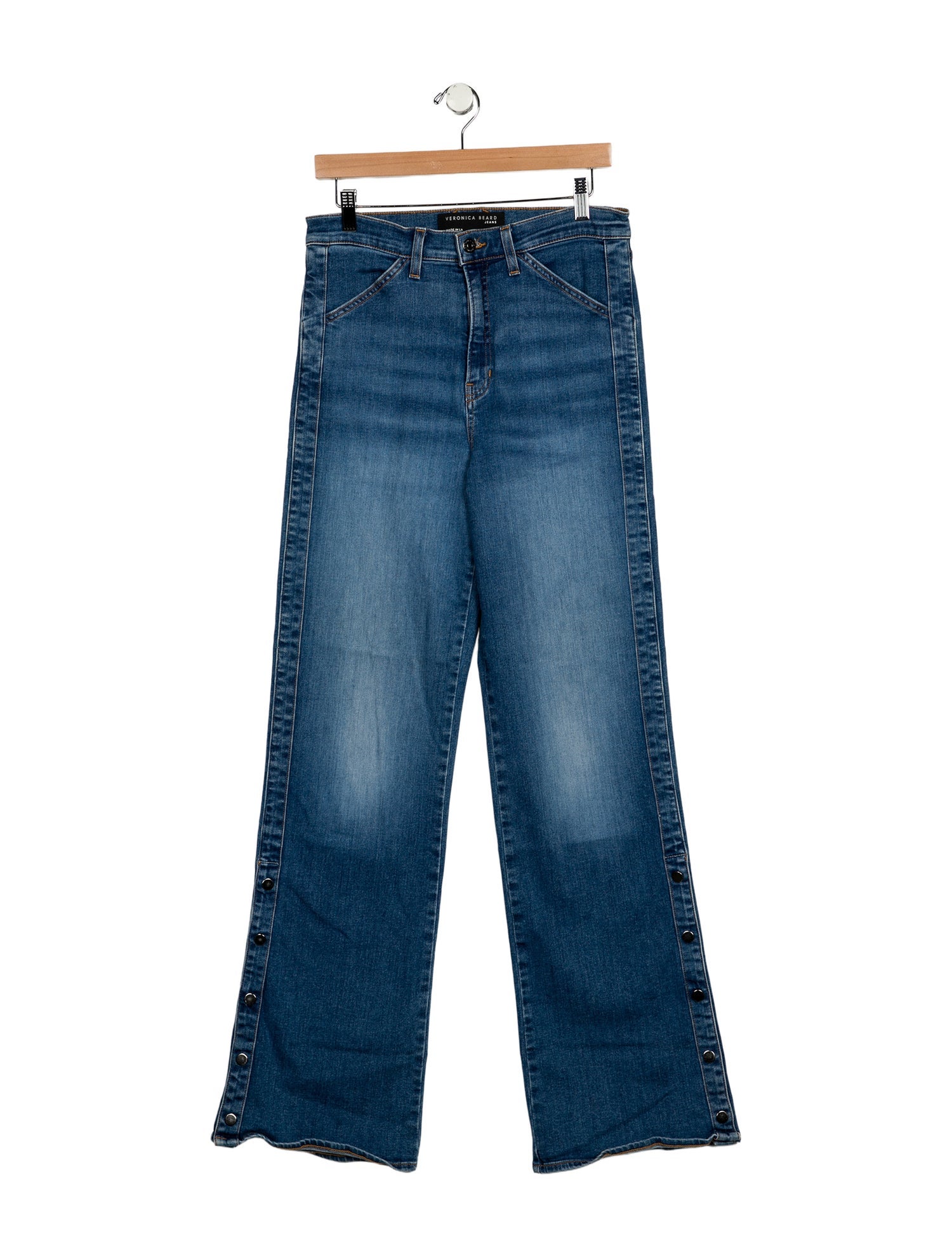 Veronica Beard High-Rise Wide Leg Jeans