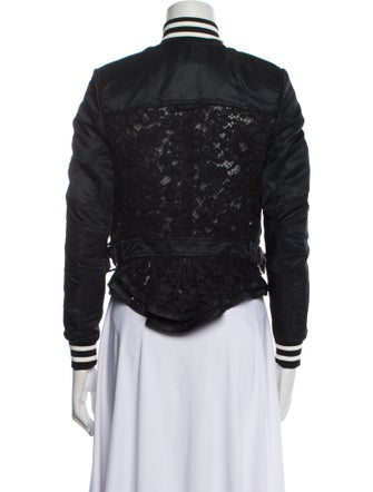 Veronica Beard Colorblock Pattern Bomber Jacket