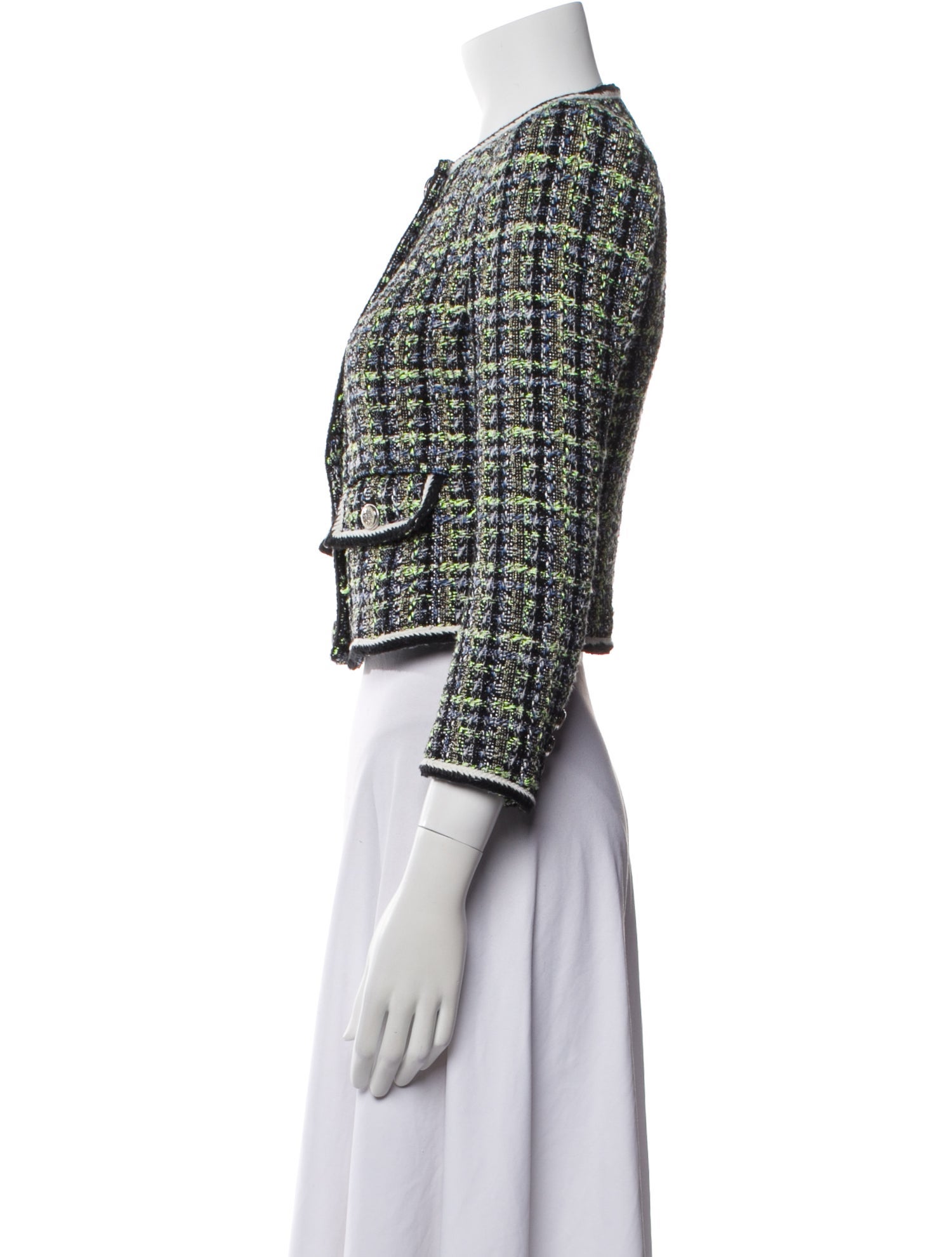 Veronica Beard Tweed Pattern Evening Jacket