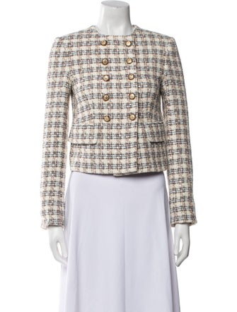 Veronica Beard Tweed Pattern Evening Jacket