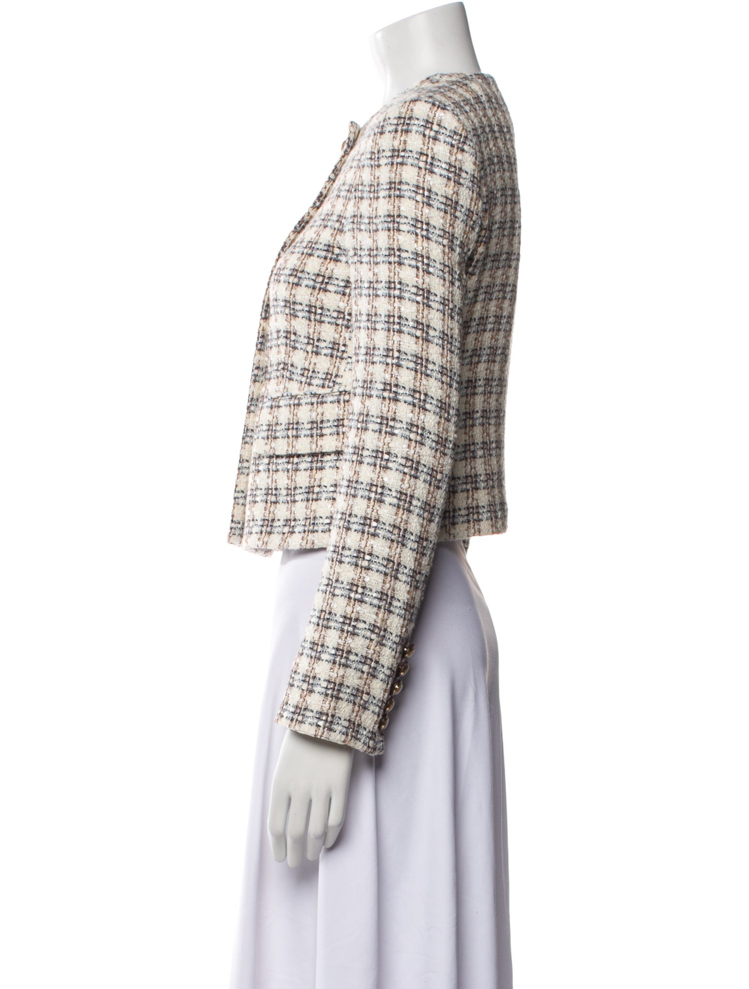 Veronica Beard Tweed Pattern Evening Jacket
