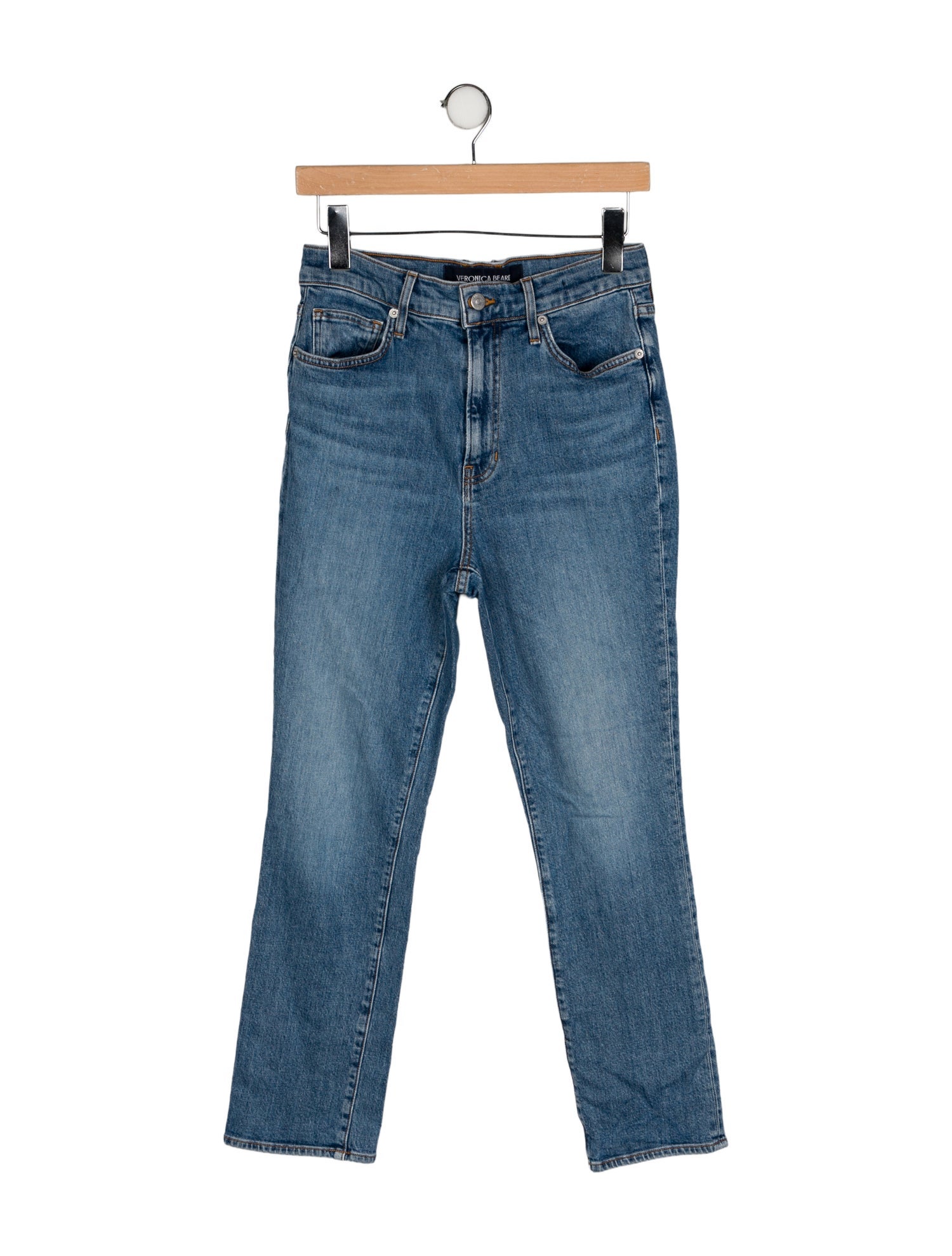 Veronica Beard High-Rise Straight Leg Jeans