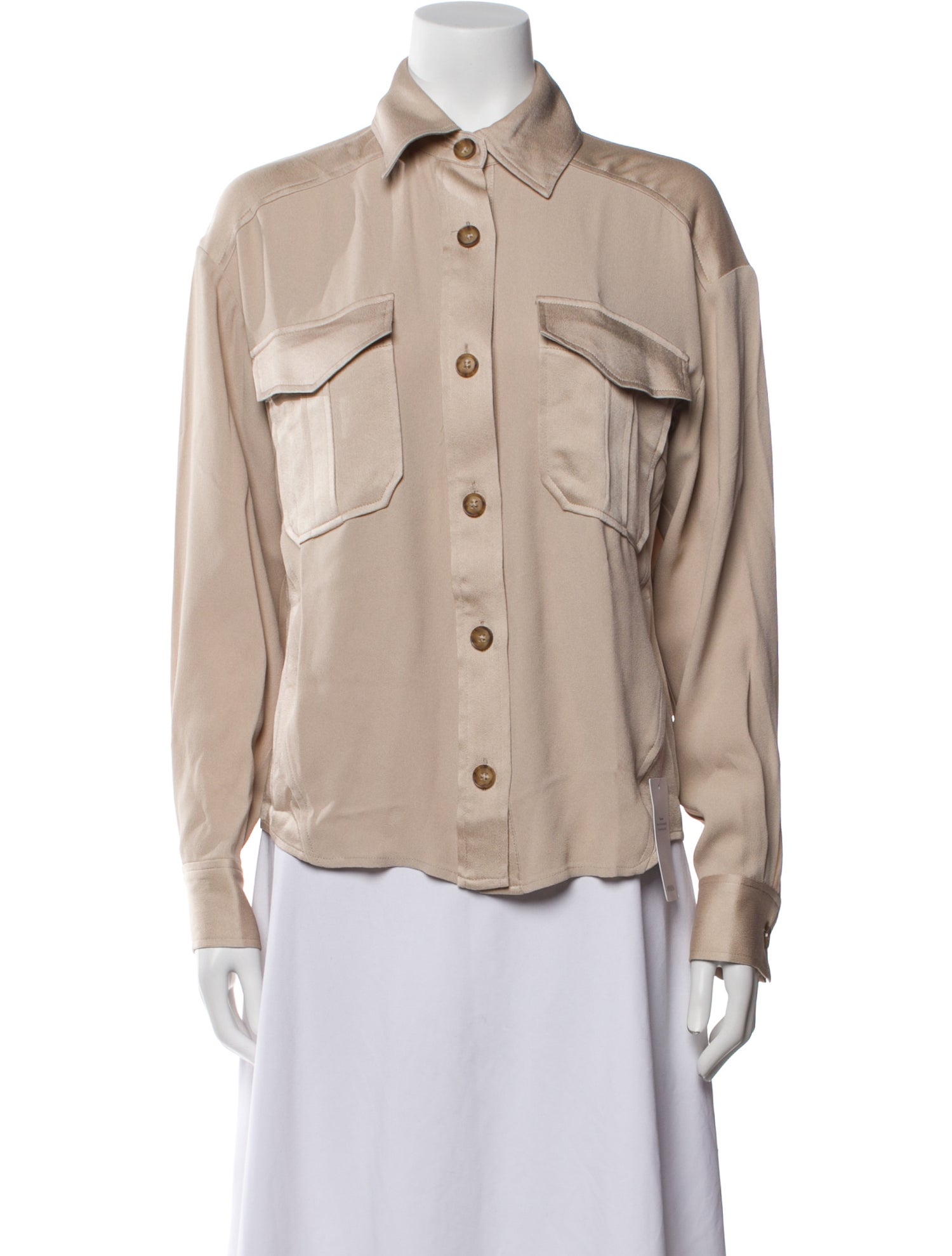 Veronica Beard Long Sleeve Button-Up Top