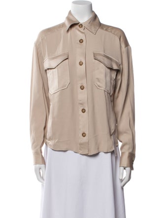 Veronica Beard Long Sleeve Button-Up Top