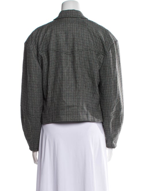 Veronica Beard Wool Plaid Print Blazer