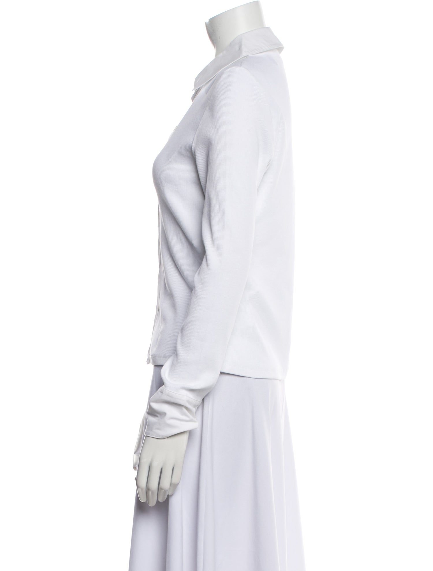 Veronica Beard Supima Cotton Long Sleeve Button-Up Top