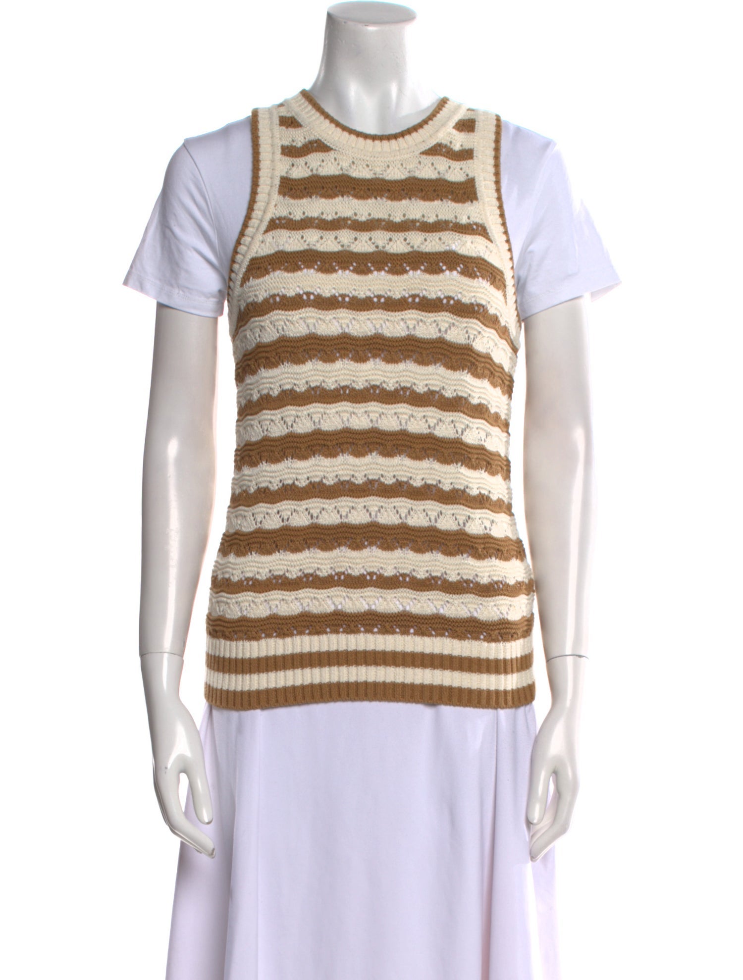 Veronica Beard Striped Crew Neck Sweater