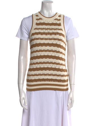 Veronica Beard Striped Crew Neck Sweater