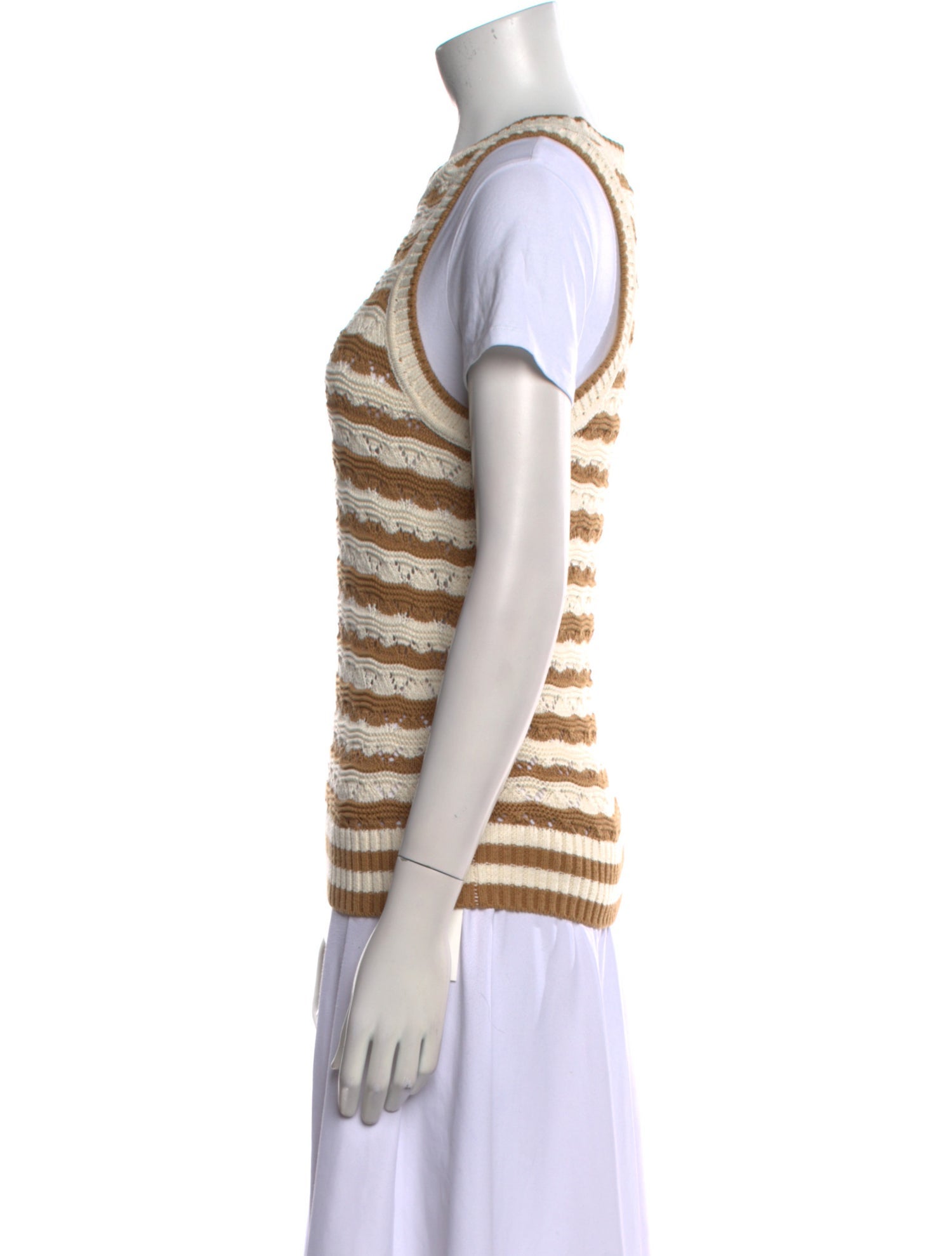 Veronica Beard Striped Crew Neck Sweater