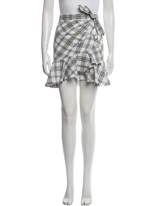 Veronica Beard Plaid Print Mini Skirt