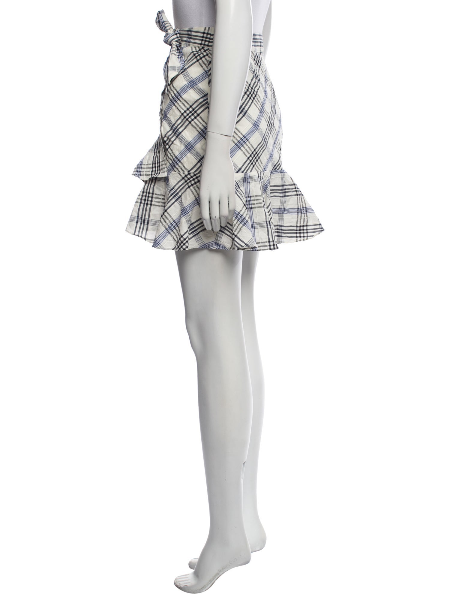 Veronica Beard Plaid Print Mini Skirt