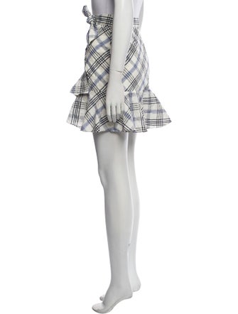Veronica Beard Plaid Print Mini Skirt