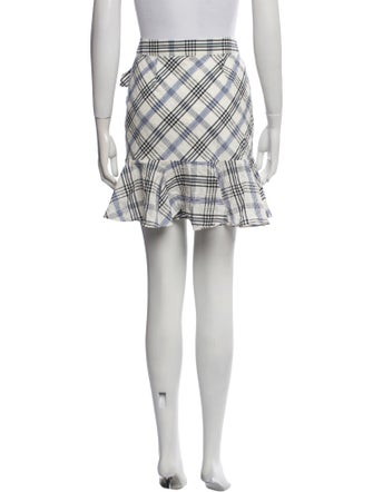 Veronica Beard Plaid Print Mini Skirt