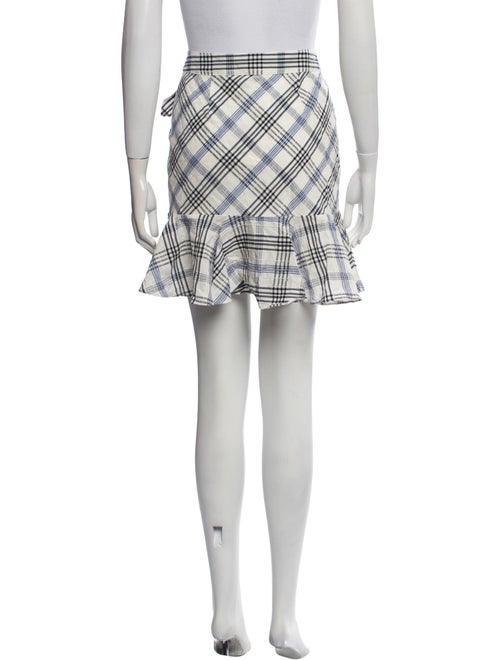 Veronica Beard Plaid Print Mini Skirt