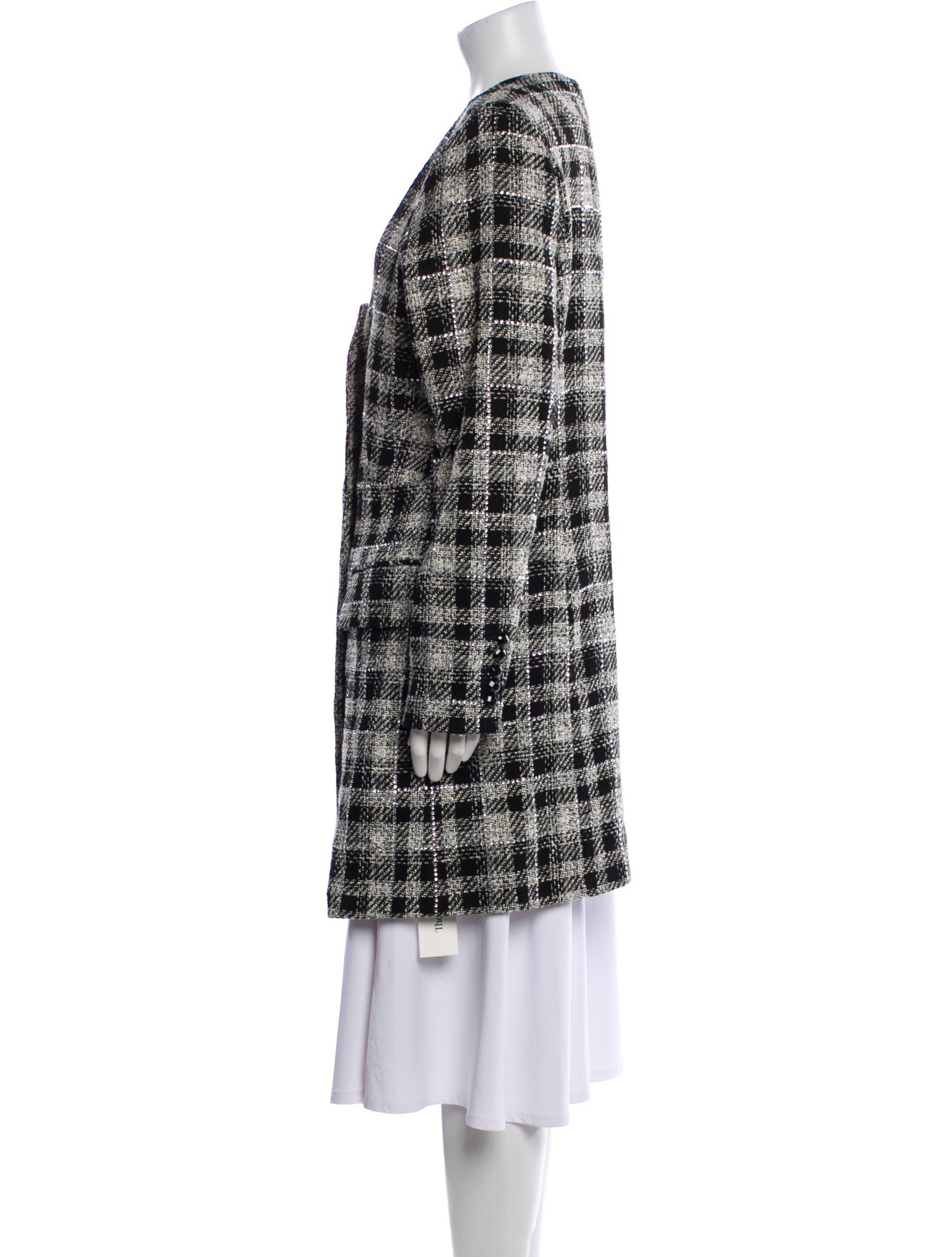 Veronica Beard Plaid Print Coat