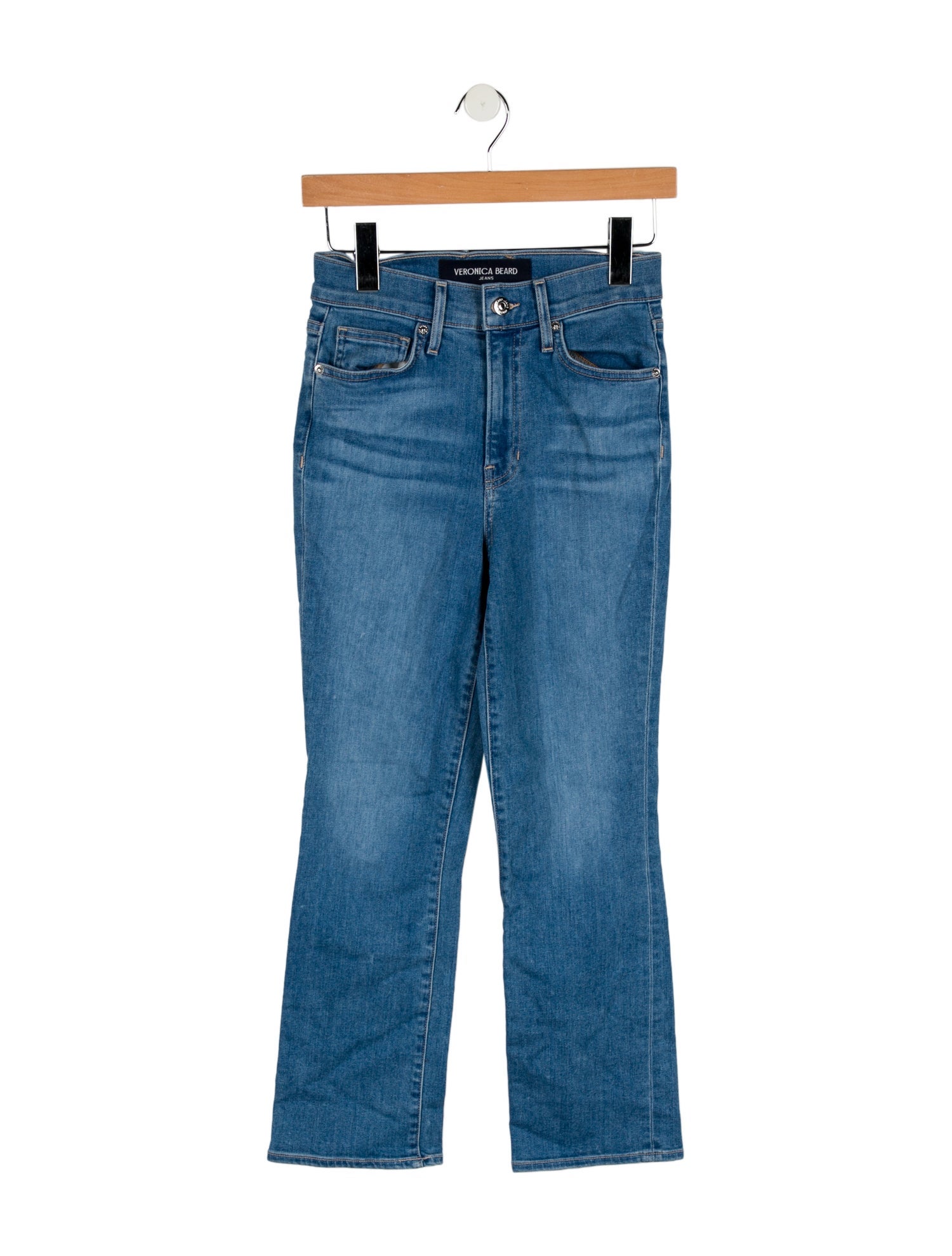 Veronica Beard Mid-Rise Straight Leg Jeans