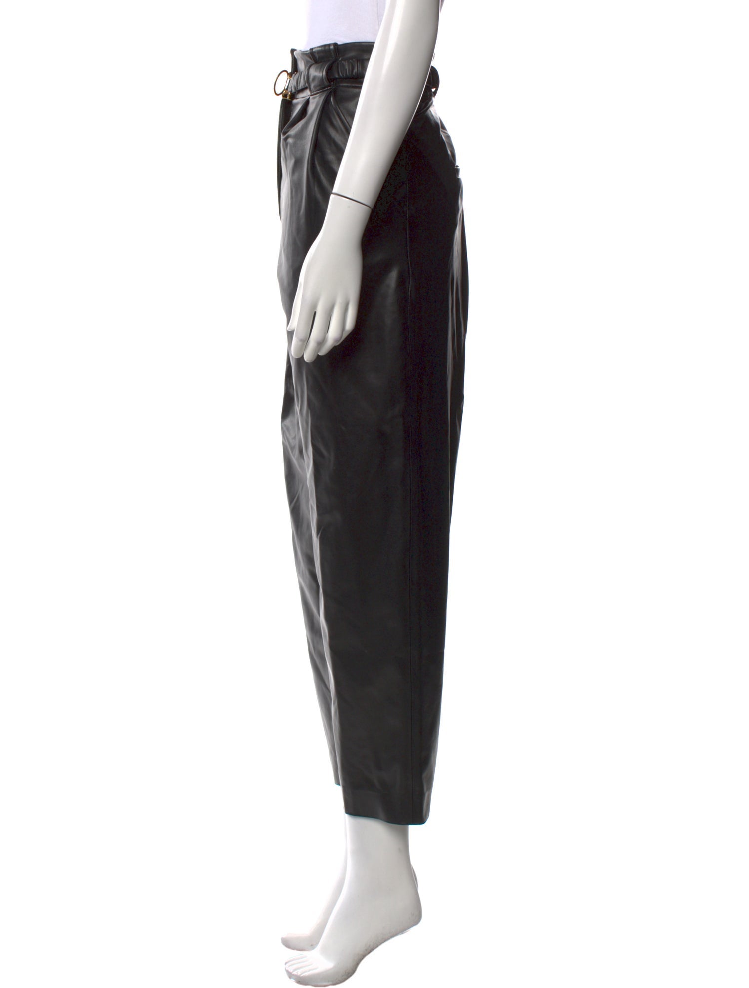 Veronica Beard Faux Leather Straight Leg Pants