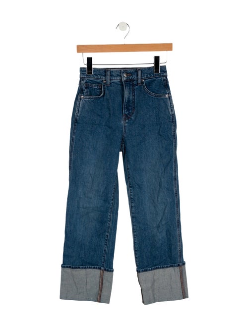 Veronica Beard High-Rise Straight Leg Jeans
