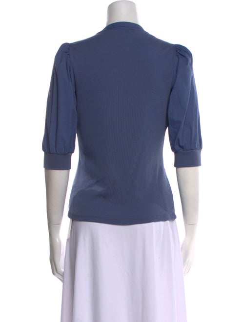 Veronica Beard V-Neck Three-Quarter Sleeve Polo