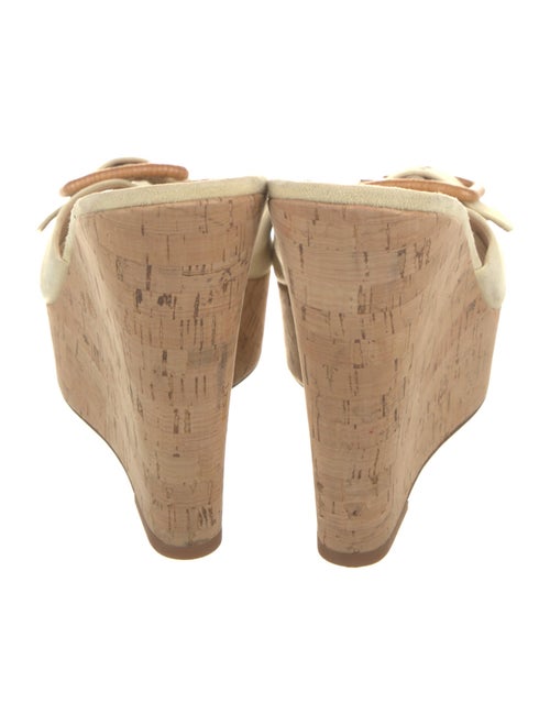 Veronica Beard Suede Colorblock Pattern Slides