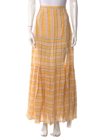 Veronica Beard Striped Long Skirt