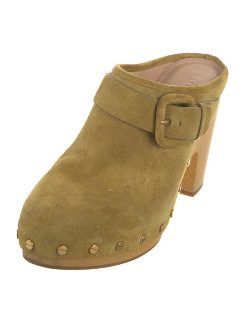 Veronica Beard Suede Studded Accents Mules