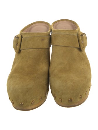 Veronica Beard Suede Studded Accents Mules