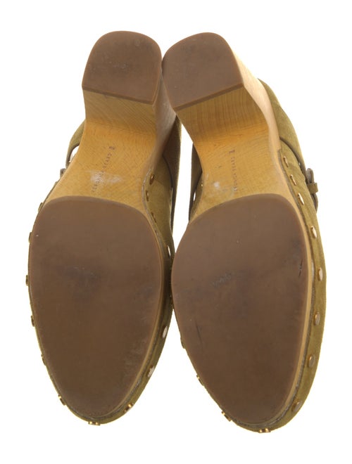 Veronica Beard Suede Studded Accents Mules