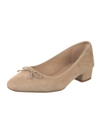 Veronica Beard Suede Bow Accents Flats