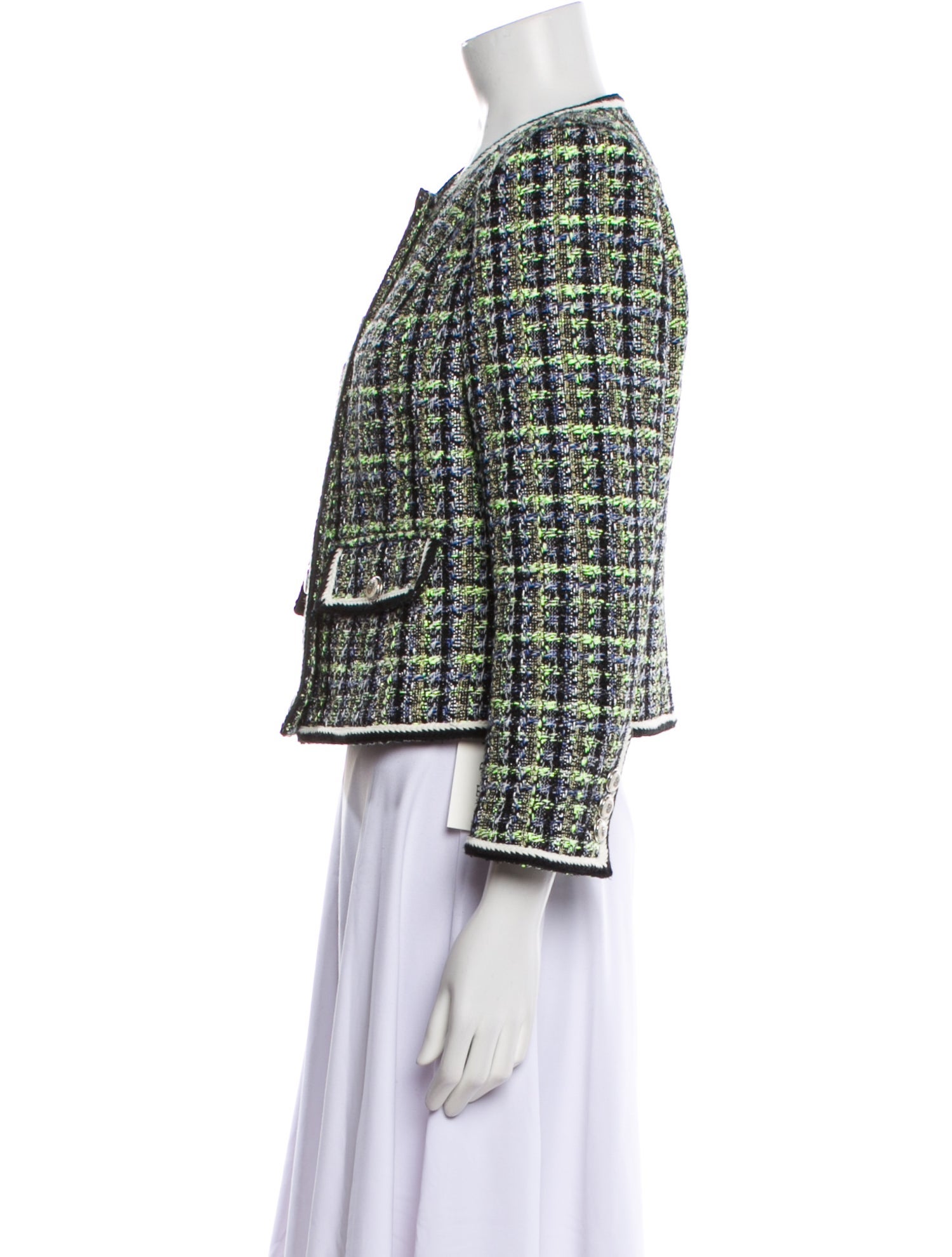Veronica Beard Tweed Pattern Evening Jacket