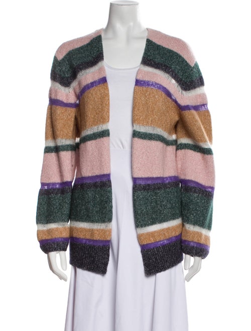 Veronica Beard Striped Open Front Sweater