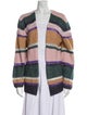 Veronica Beard Striped Open Front Sweater