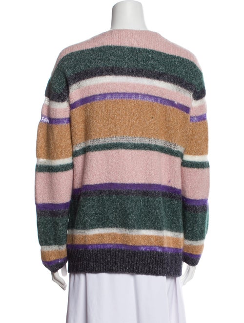 Veronica Beard Striped Open Front Sweater