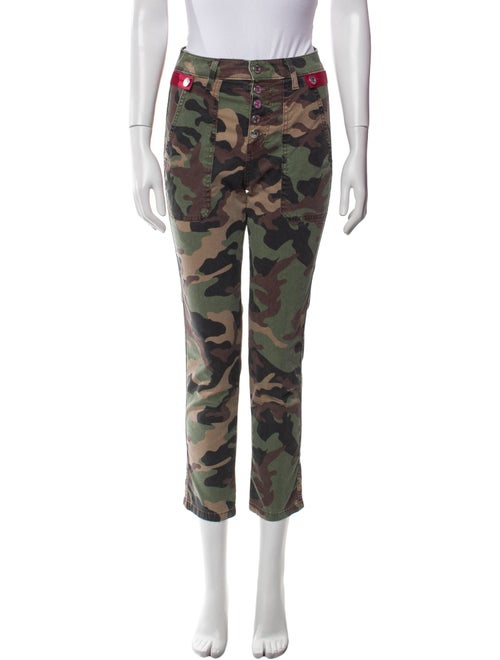 Veronica Beard Camouflage Print Straight Leg Pants