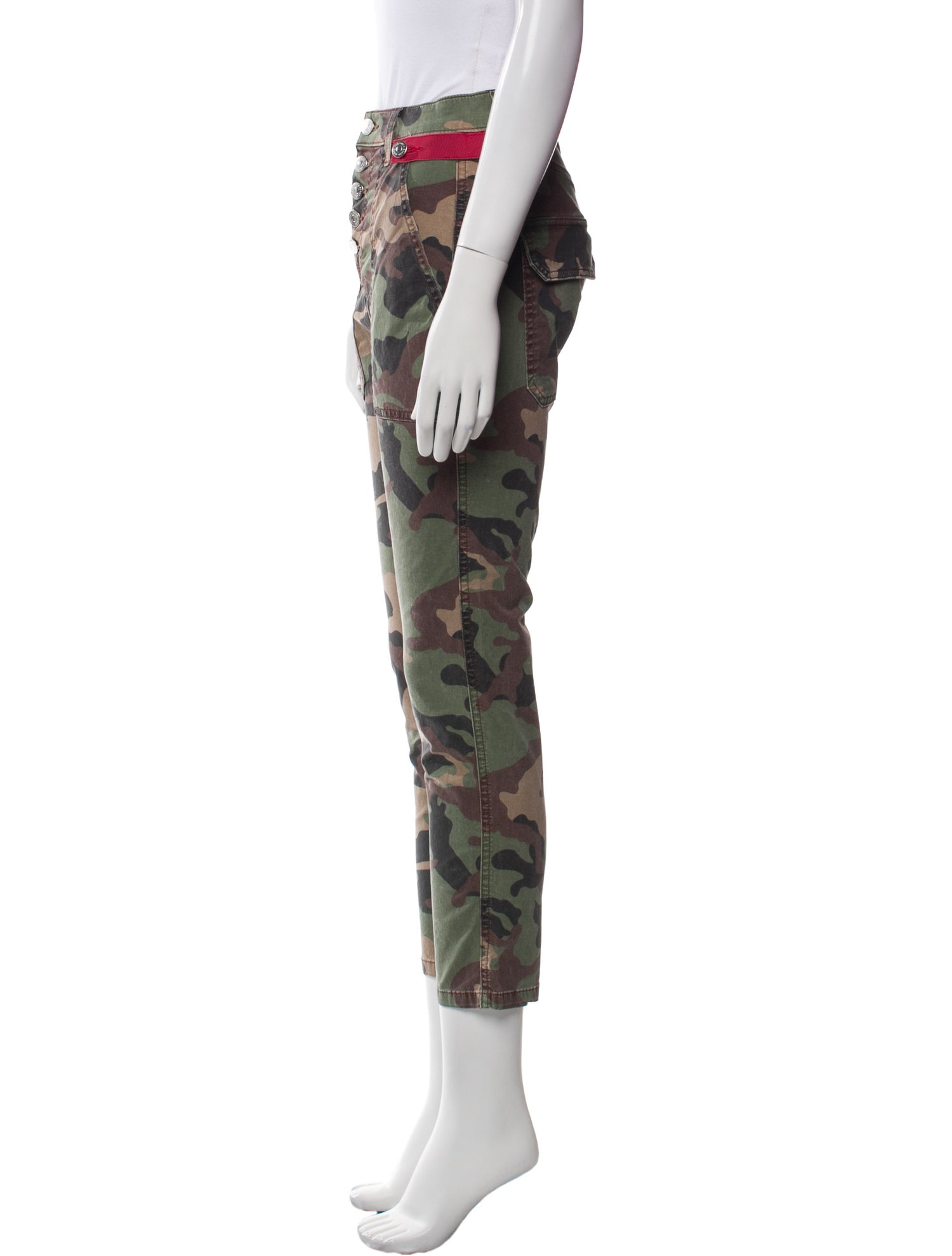 Veronica Beard Camouflage Print Straight Leg Pants