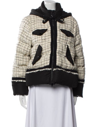 Veronica Beard Tweed Pattern Down Jacket