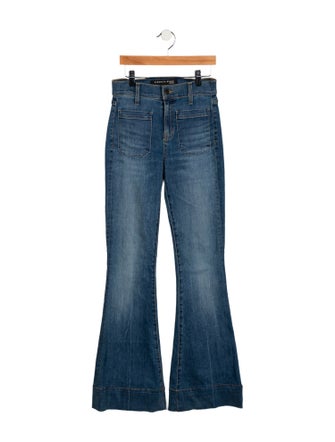 Veronica Beard Mid-Rise Wide Leg Jeans