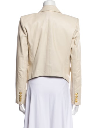 Veronica Beard Lamb Leather Blazer