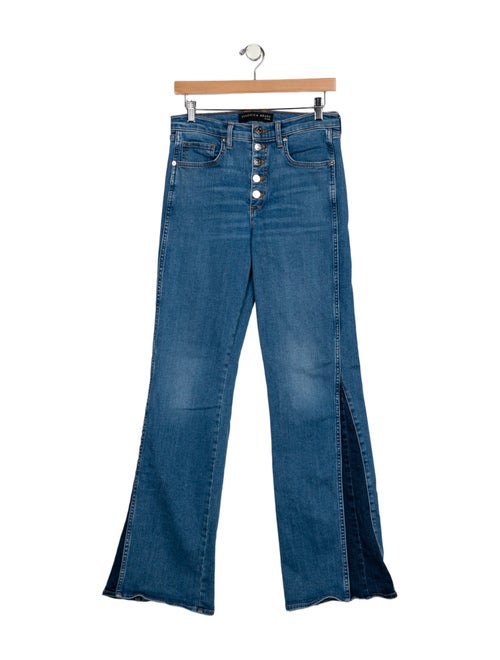Veronica Beard Mid-Rise Wide Leg Jeans