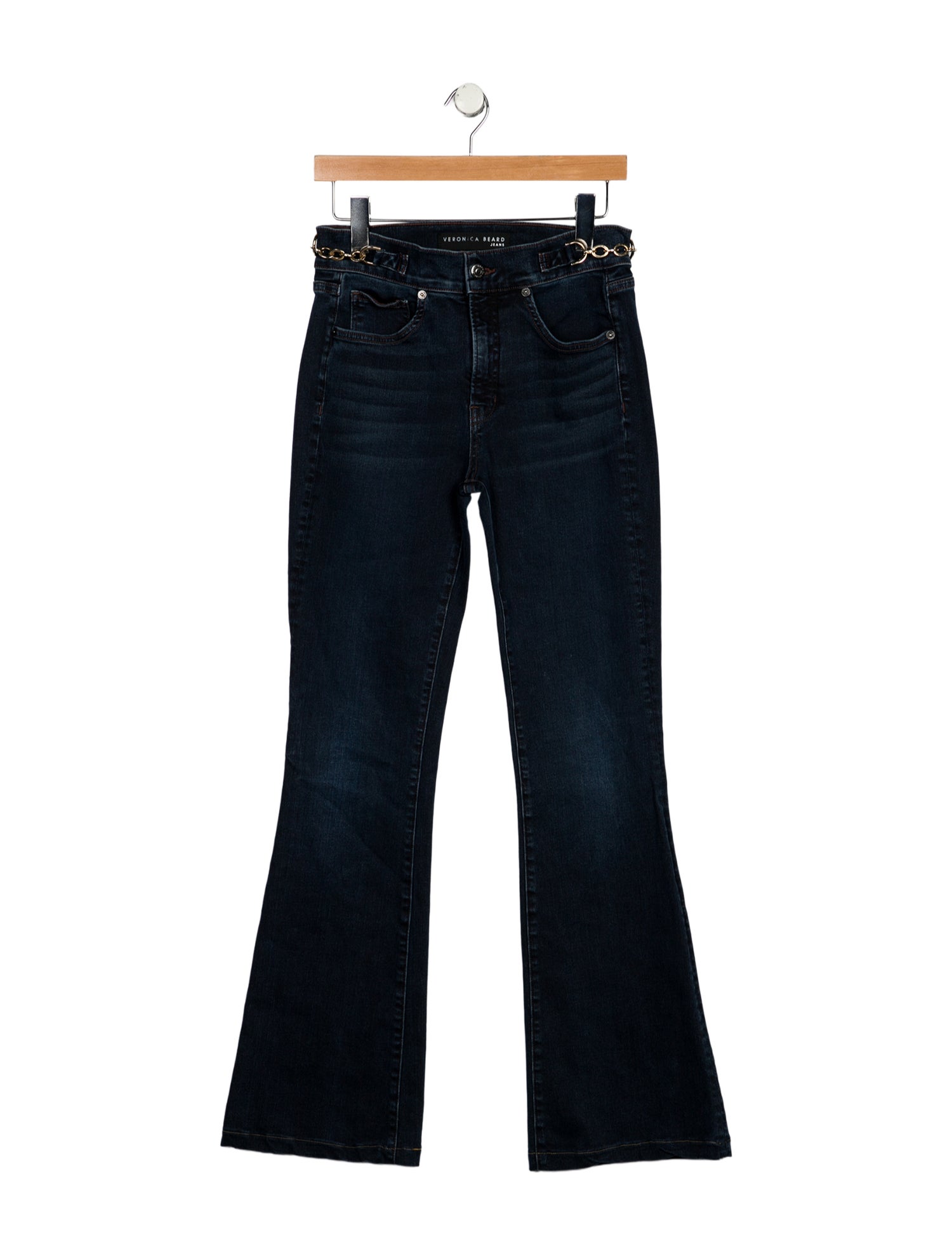 Veronica Beard Mid-Rise Wide Leg Jeans