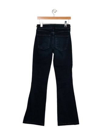 Veronica Beard Mid-Rise Wide Leg Jeans