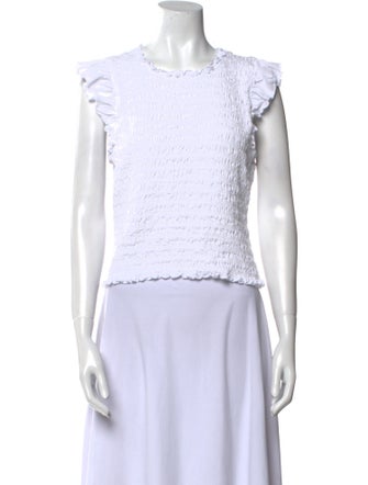 Veronica Beard Crew Neck Short Sleeve Top